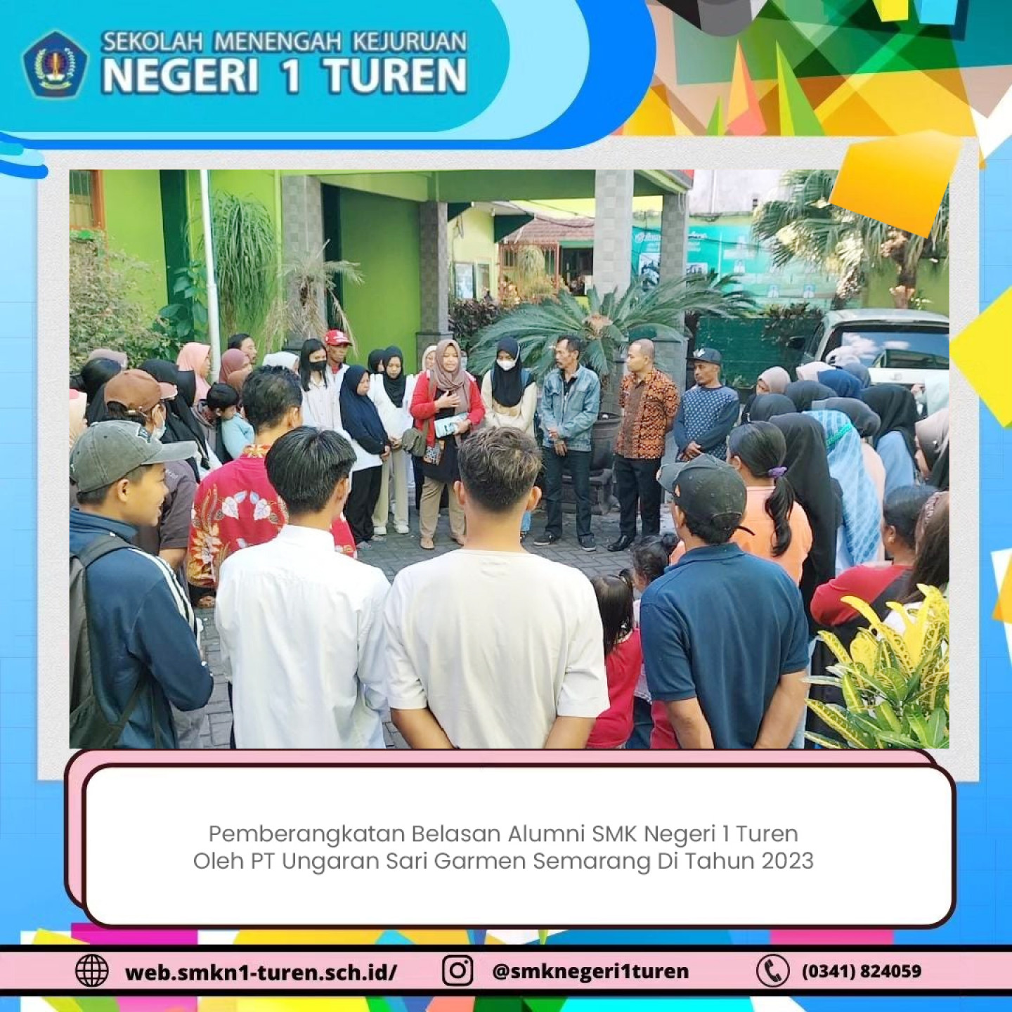 Pemberangkatan Belasan Alumni SMK Negeri 1 Turen Oleh PT Ungaran Sari Garmen Semarang Di Tahun 2023