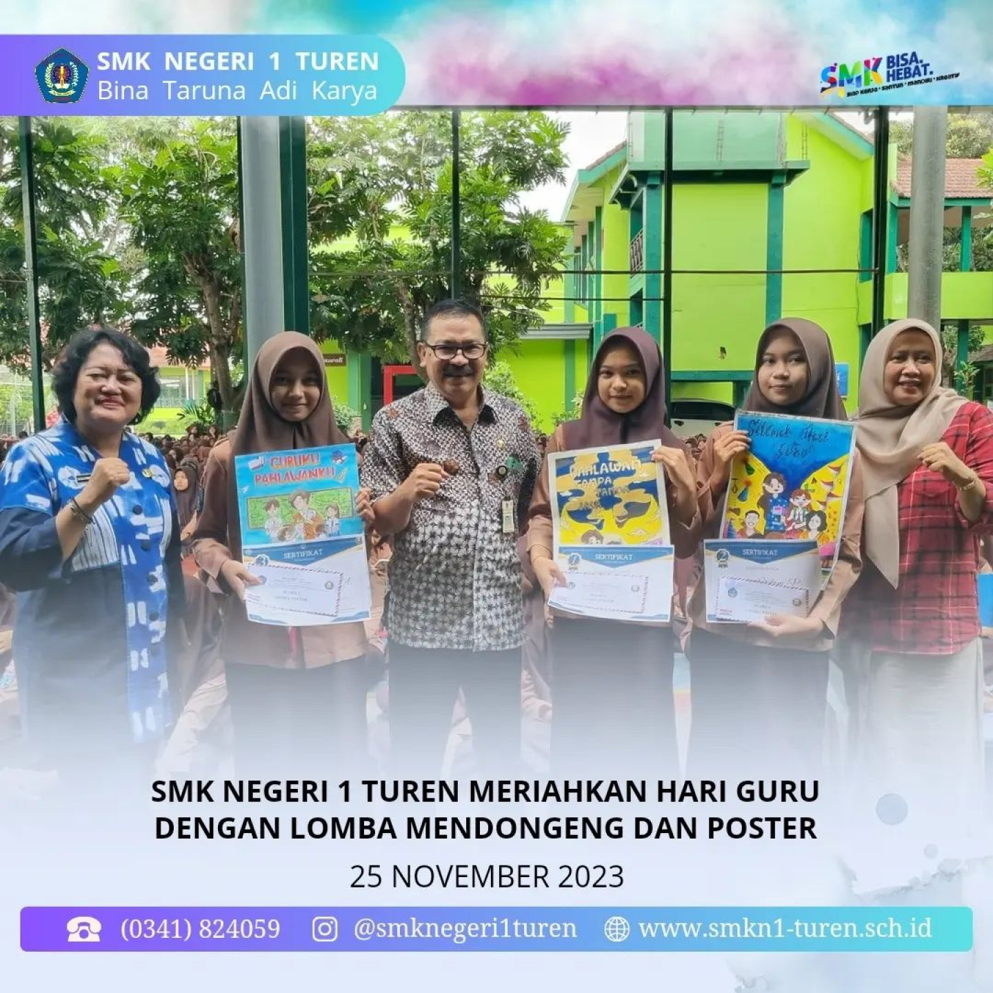 SMK Negeri 1 Turen Meriahkan Hari Guru dengan Lomba Mendongeng dan Poster