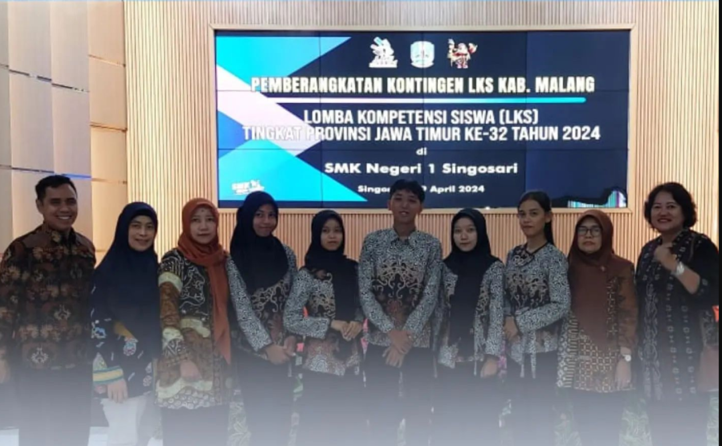 SMK Negeri 1 Turen Mengikuti Pelepasan Kontingen LKS Kabupaten Malang di SMK Negeri 1 Singosari