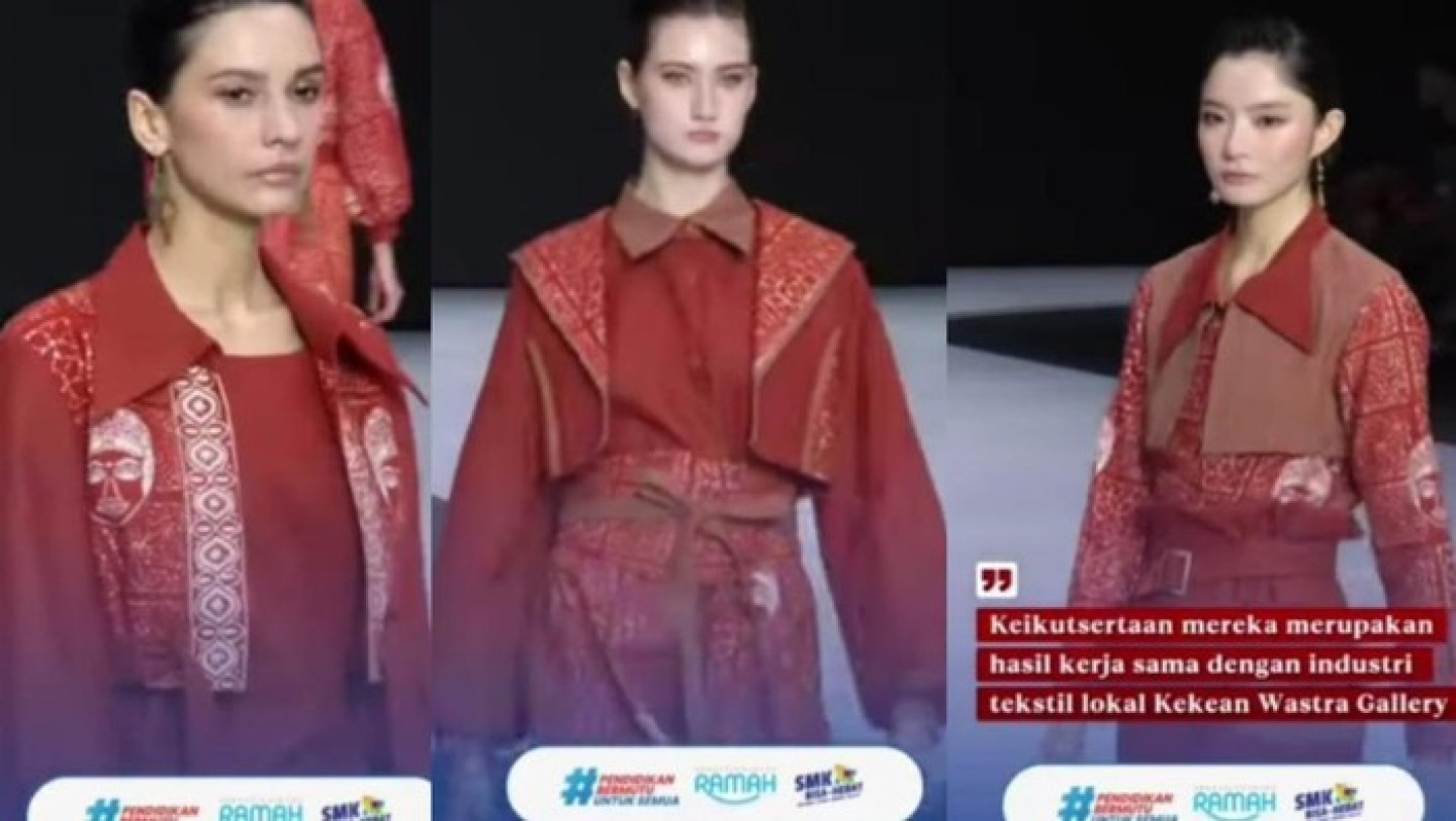 Keren! Busana Karya Siswa SMK ( SMKN 1 Turen ) Tampil di Ajang Fashion Dunia Hong Kong