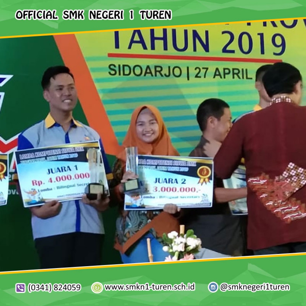 Amanda Natasya Putri Meraih Juara 2 LKS Bilingual Secretary 2019 Tingkat Provinsi Jawa Timur