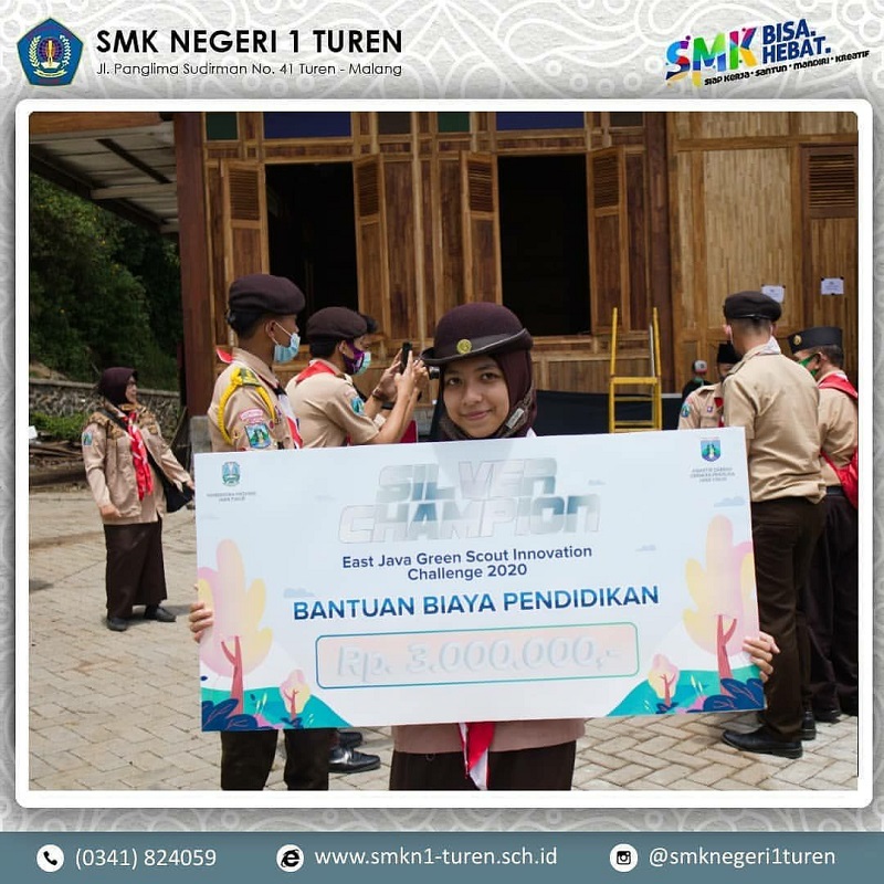 Penegak SMKN 1 Turen Berhasil Mendapatkan Silver Champion East Java Green Scout Innovation Challenge 2020