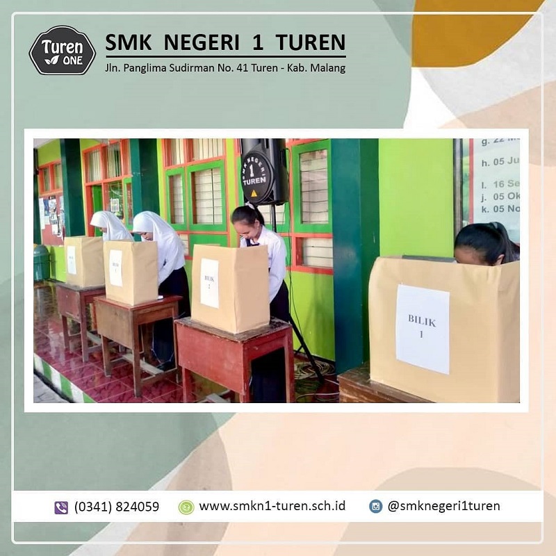 SMKN 1 Turen menyelenggarakan acara pemilihan Ketua dan Wakil OSIS 2019/2020
