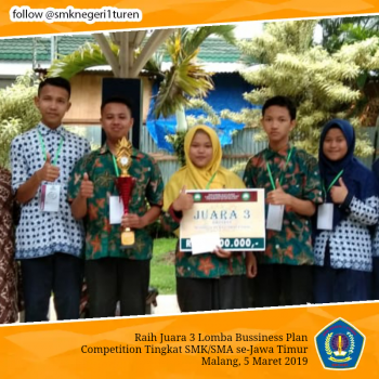 Raih Juara 3 Lomba Bussiness Plan Competition Tingkat SMK/SMA se-Jawa Timur
