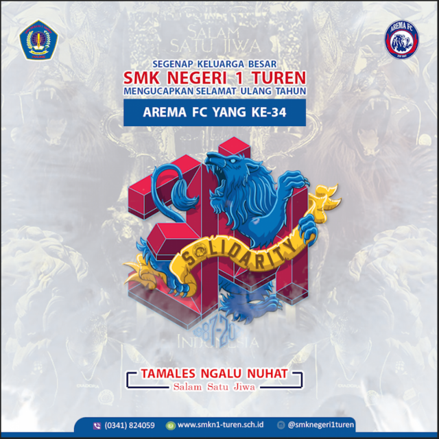 Selamat Ulang Tahun Arema Kebanggan ke-34