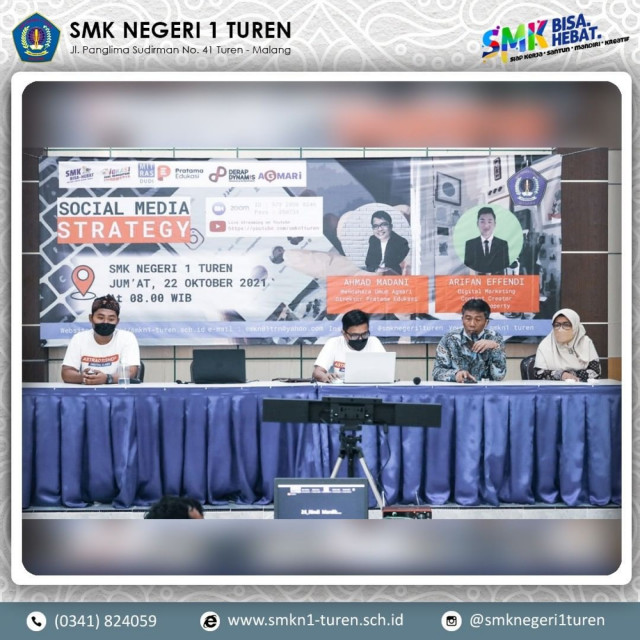 Kegiatan Guru Tamu "Fix Mindset & Growth Mindset dan Content Marketing" Program Keahlian Bisnis Daring dan Pemasaran SMK Negeri 1 Turen.