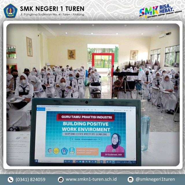 Kegiatan Guru Tamu Praktisi Industri "Building Positive Work Environment" Program Keahlian Otomatisasi dan Tata Kelola Perkantoran