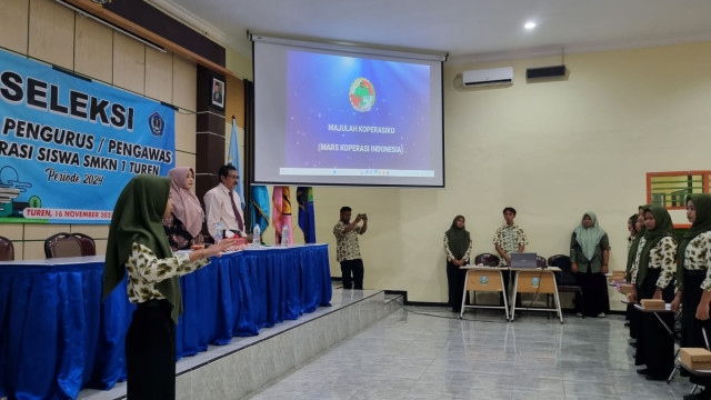 Seleksi Calon Pengurus dan Pengawas Koperasi Siswa SMK Negeri 1 Turen untuk periode 2024