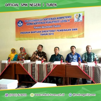 Pembukaan Pelaksanaan Uji Sertifikasi Kompetensi Skema Sertifikasi Kualifikasi Level II Bantuan Direktorat Pembinaan SMK 2019
