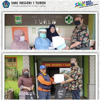 Penyerahan APD Oleh SMK Negeri 1 Turen Kepada Tim Medis Terdekat